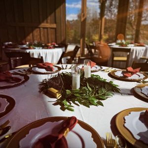 Wedding aisle garland runners with candles from Intense Devotion set