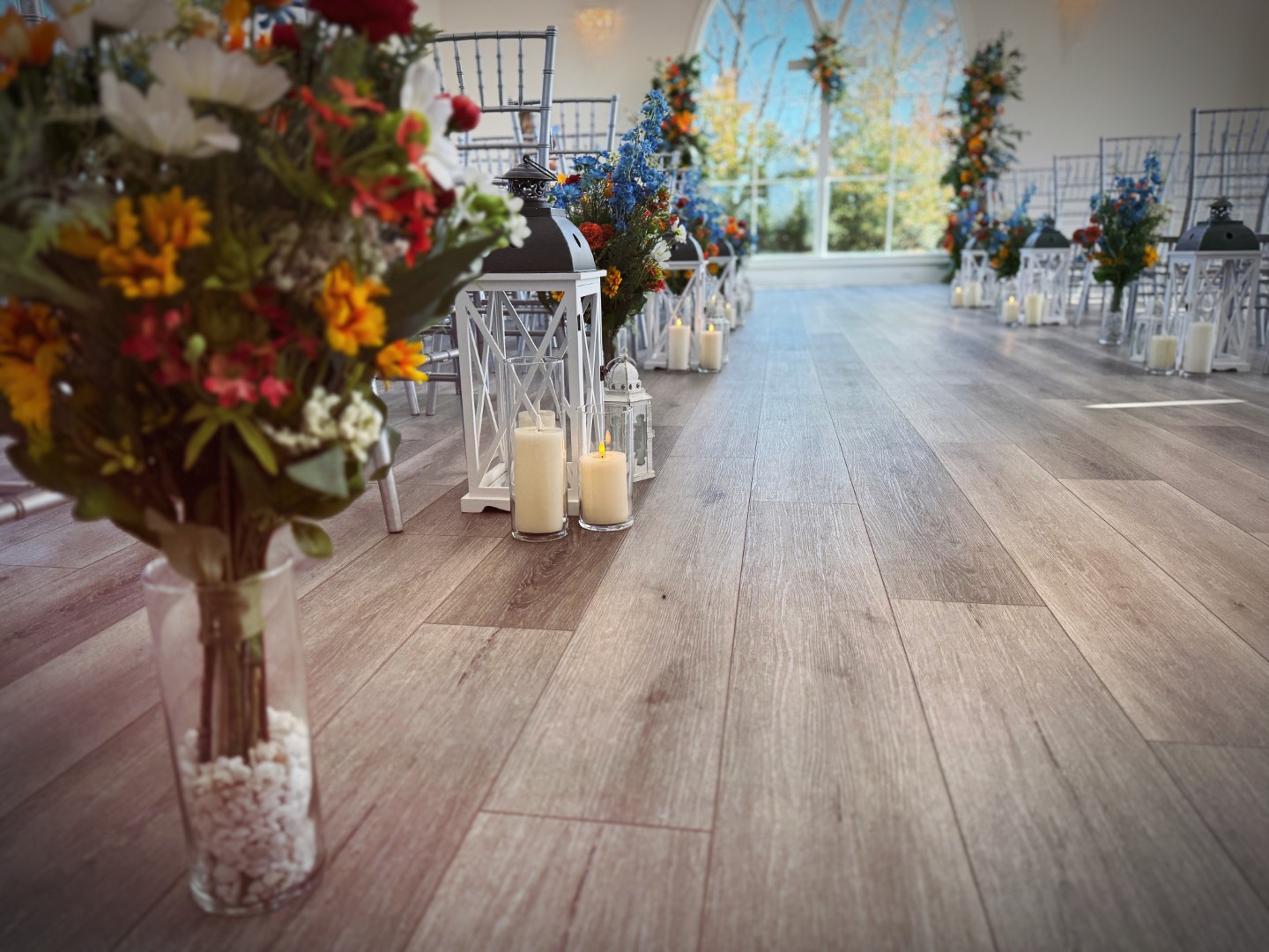 Hickory NC floral wedding centerpiece decor rental